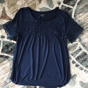 Loft Dark Blue Blouse